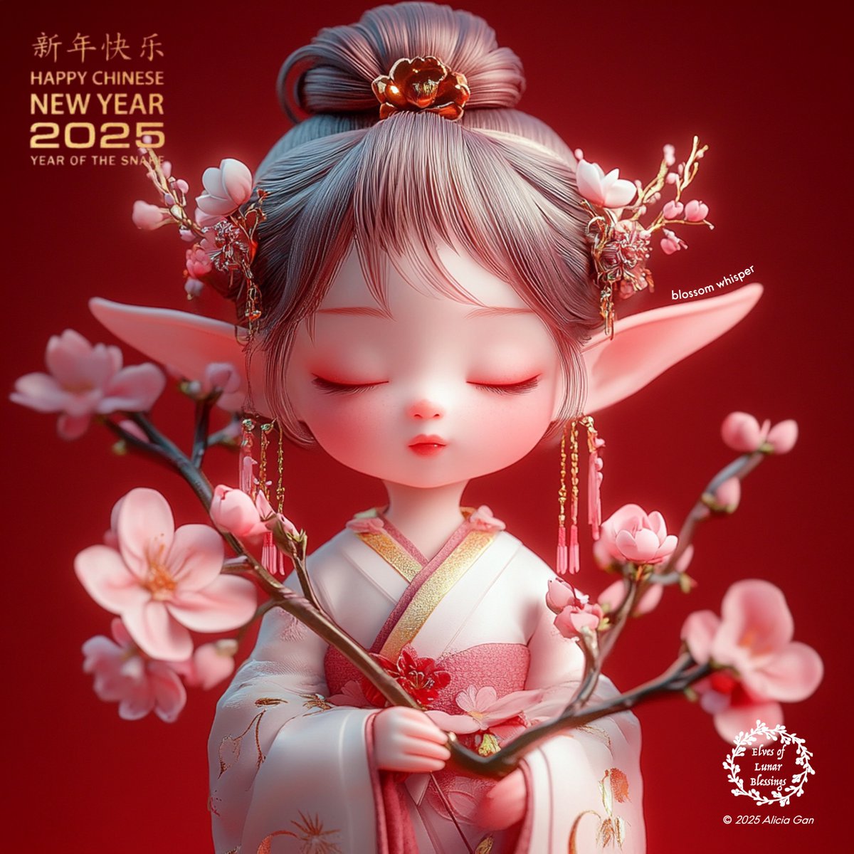 ElvesEnchanted's tweet photo. Elves of Lunar Blessings:
🌸 Blossom Whisper - symbolizing renewal, beauty, and growth

#EnchantedWorldOfElves #LunarBlessingsElves #EnchantedElves #LunarNewYearMagic #YearOfTheSnake https://t.co/BaLS1tk9dw