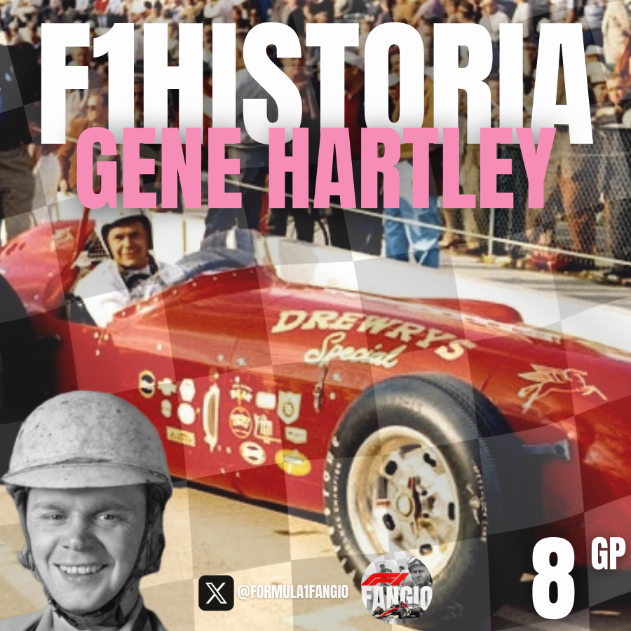 Formula1Fangio's tweet photo. ๐๐ Un dรญa como hoy nacรญa Gene Hartley (1926-1993), piloto estadounidense con 8 participaciones en las 500 Millas de #Indianapolis y campeรณn de la #USAC #MidgetSeries 1959. ยกUn referente de las carreras en รณvalos! ๐๏ธ๐จ #Indy500 #USAC #F1 https://t.co/OTARvxyeAG