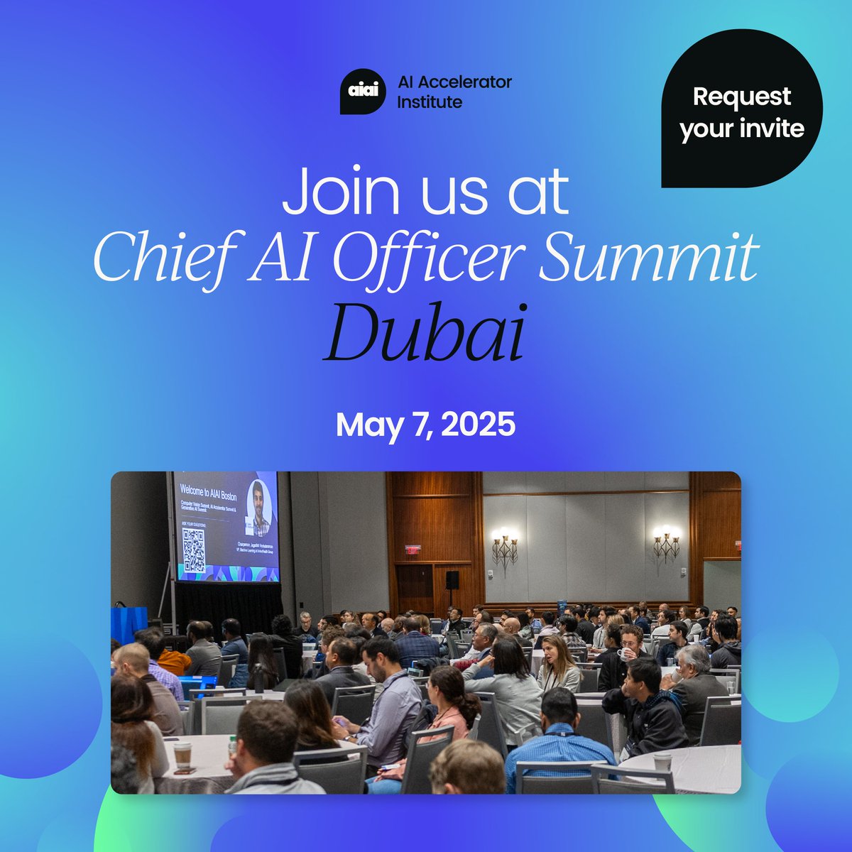 🥁 Chief AI Officers of UAE

For the first time ever, we're bringing CAIO Summit to Dubai!

If you:
1️⃣ Shape AI strategies at the highest level
2️⃣ Want to network with top C-suite innovators
3️⃣ Seek insights for 2025’s biggest AI challenges

🎟 Apply now: eu1.hubs.ly/H0g7JCJ0