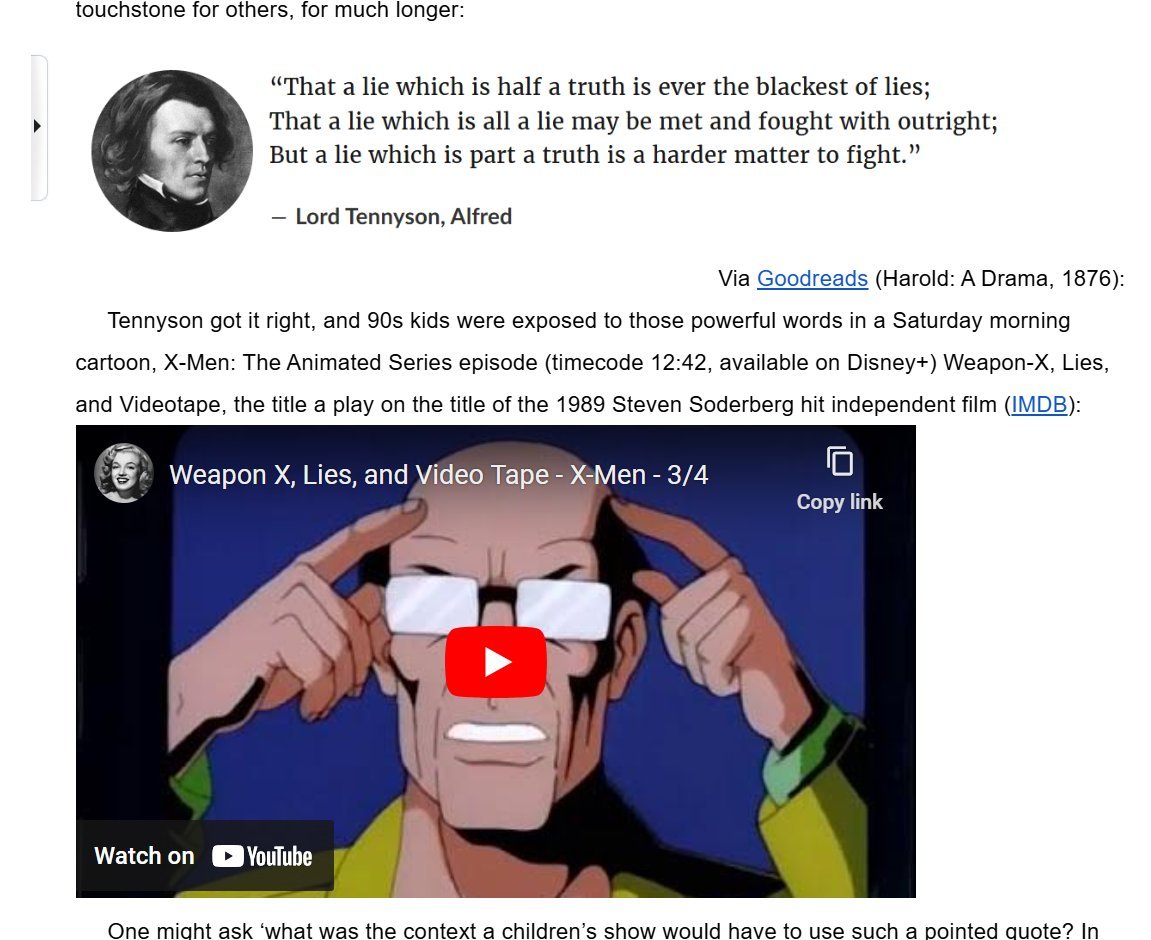 4cade1's tweet photo. Yeah baby - ENG 331 Advanced Academic Research paper and I snuck an
@xmentas
ref/clip in! Did the Prof dock me for the pop culture ref? Nope, I scored 110%!   What you think @xmendirector @stevenmelching @DoktorCalamari ?

#xmen #academia #xmentas #XMen97 https://t.co/kjM1yCOOOA