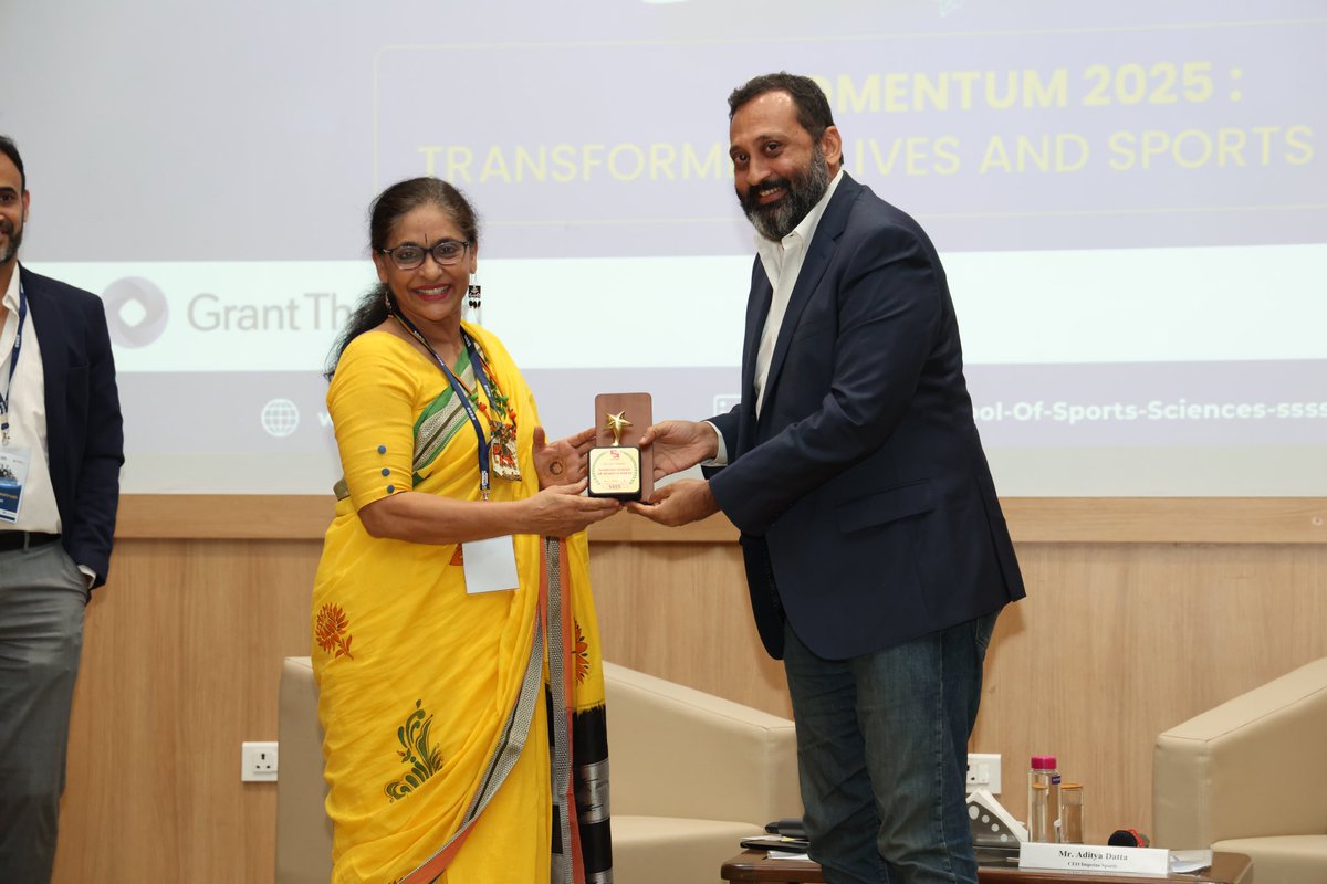 ImpetusSports's tweet photo. Our Founder &amp; CEO Aditya Datta shared insights at the 7th National Conference, Momentum 2025: Transforming Lives and Sports Together, hosted by the Symbiosis School of Sports Sciences (SSSS)  at the beautiful Lavale Campus, Pune! 

#Momentum2025 #SportsLeadership https://t.co/0QPKt5gqtK