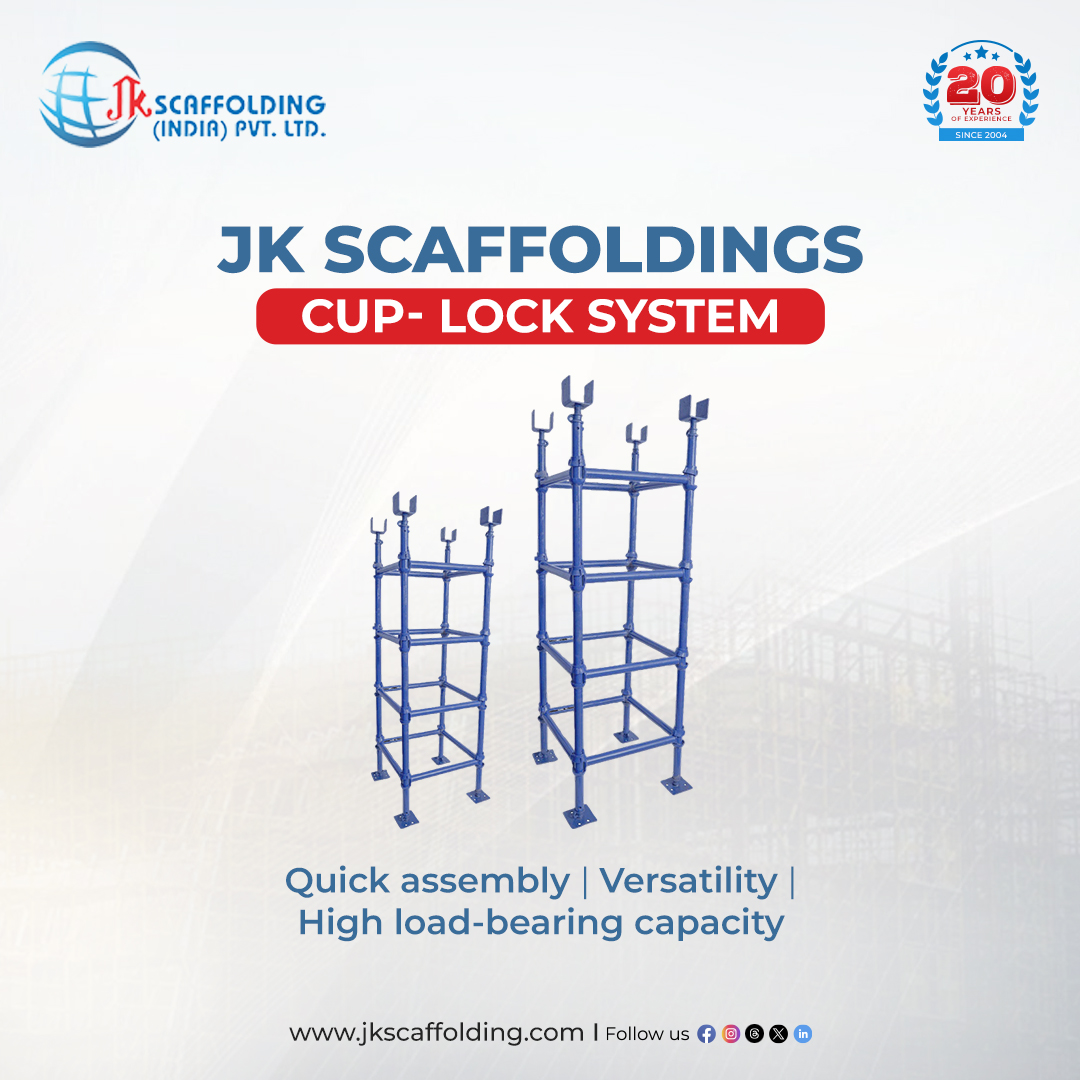 jk_scaffolding's tweet image. Experience the strength and efficiency of JK Scaffoldings Cup-Lock System. With quick assembly, impressive load-bearing capacity, and versatile design.

Call: +𝟗𝟏-𝟗𝟕𝟑𝟏𝟏𝟔𝟕𝟒𝟎𝟏 / +𝟗𝟏-𝟗𝟗𝟎𝟐𝟑 𝟖𝟓𝟑𝟐𝟐
Visit: jkscaffolding.com

#scaffolding #cuplocksystem