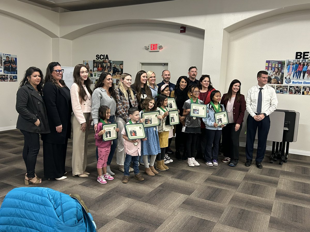 Congratulations to these Lombardi Bears who were recognized at the Charter Board meeting this evening! #BurtonExperience