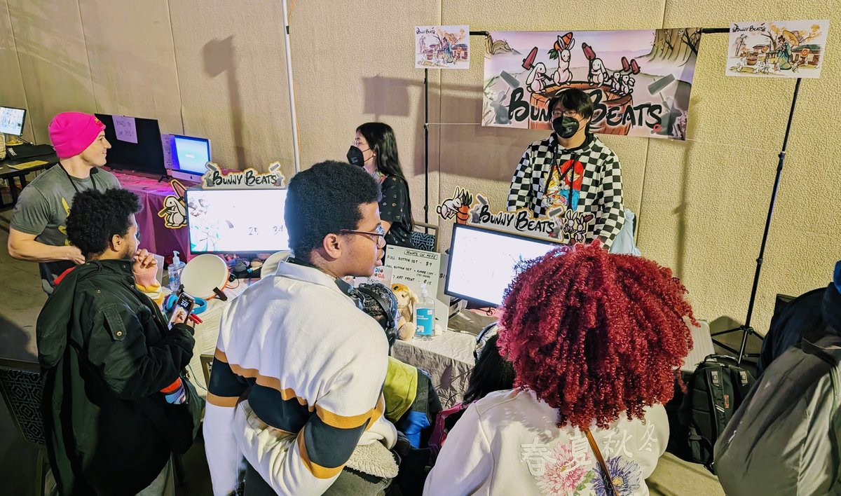 StudioTapioca's tweet image. MAGFest is DUNZO!

Thanks to everyone who came by to play Bunny Beats! We had an amazing time getting to know everyone and we appreciate all of the feedback, support, and fun chats. Thanks to Indie Arcade for having us, and we hope to see everyone again soon! 🎶🐇

#magfest2025