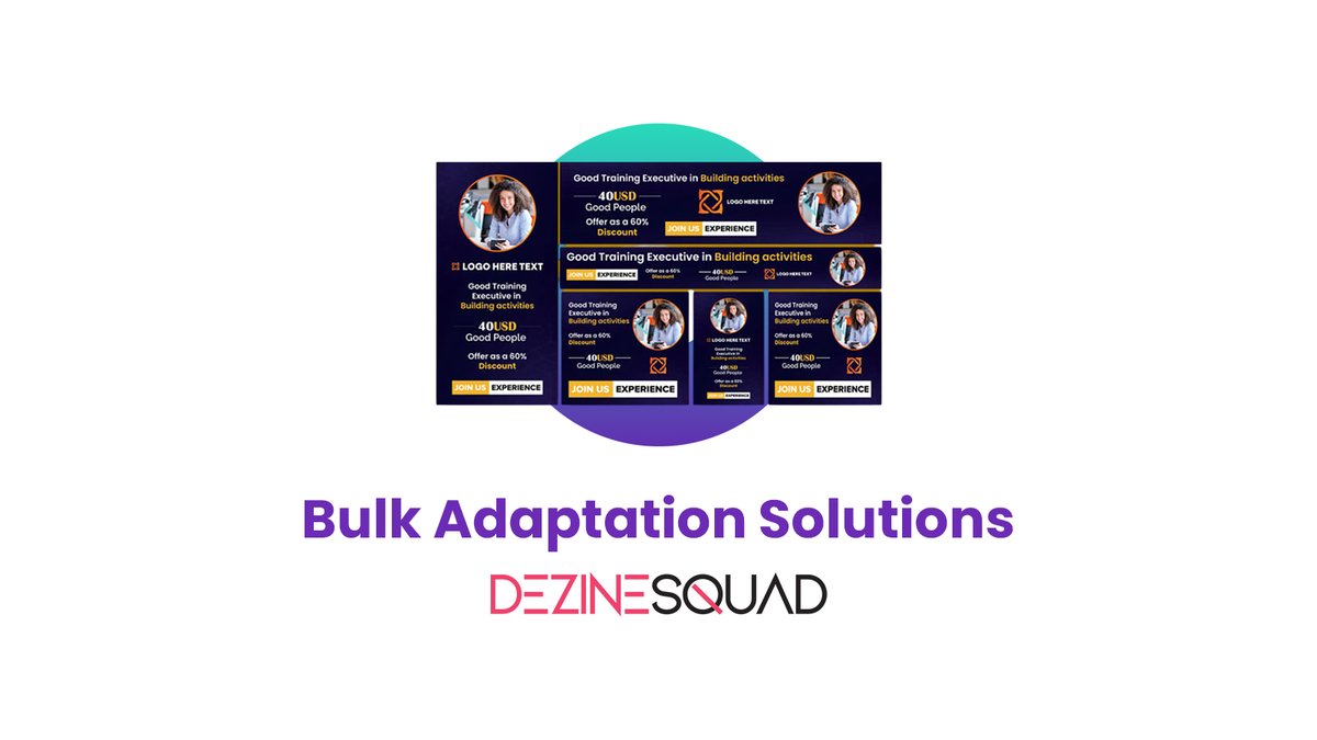 DezineSquad's tweet image. Scale your brand effortlessly with our #BulkAdaptationSolutions for graphics, videos, and campaigns—#DesignEfficiency #CreativeImpact #BrandConsistency