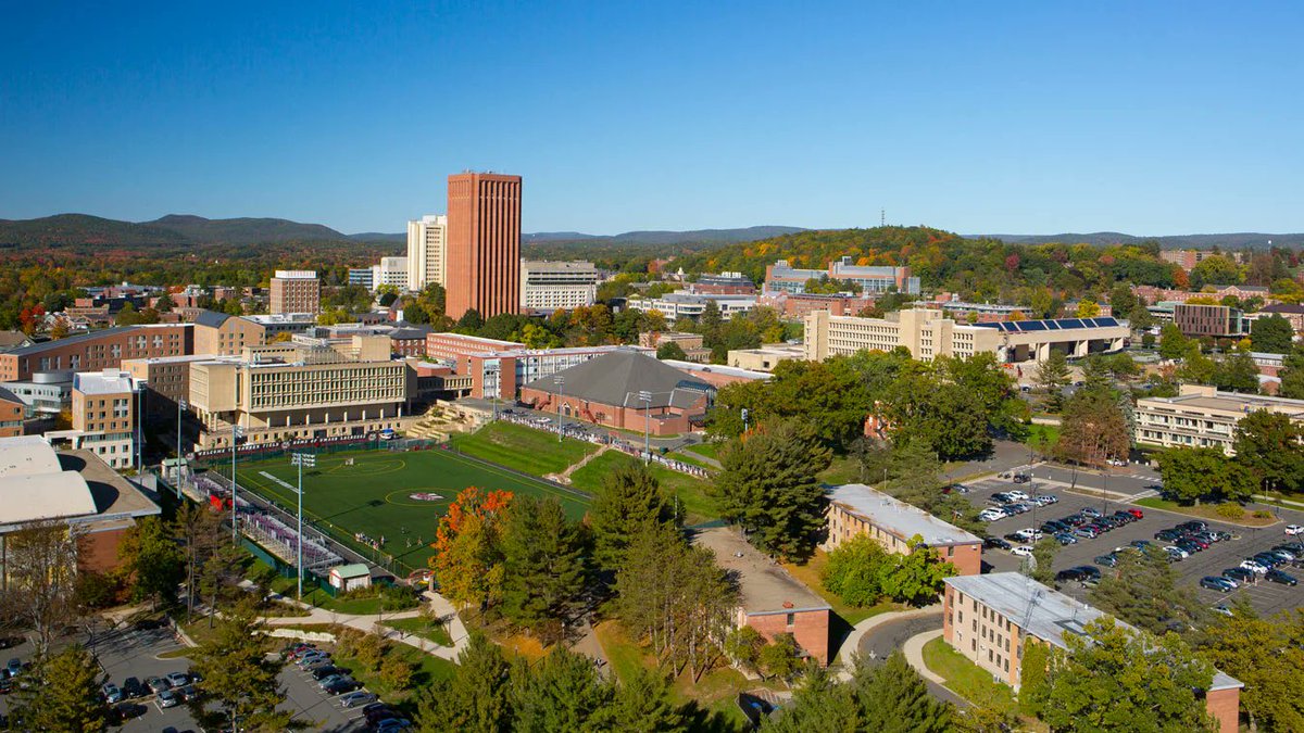 The University of Massachusetts Amherst (UMass Amherst) offers students a dynamic campus experience in the scenic Pioneer Valley of Western Massachusetts. Known for its iconic Du Bois Library and sprawling Campus Pond, UMass Amherst combines modern facilities with a strong sense