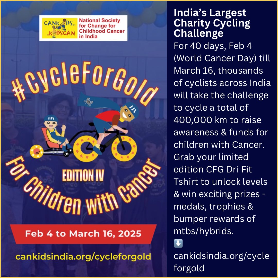 CHEQUERED FLAG ๐ (@cfmagindia) on Twitter photo Are you ready for ๐๐ป๐ฑ๐ถ๐ฎโ๐ ๐๐ฎ๐ฟ๐ด๐ฒ๐๐ ๐๐ต๐ฎ๐ฟ๐ถ๐๐ ๐๐๐ฐ๐น๐ถ๐ป๐ด ๐๐ต๐ฎ๐น๐น๐ฒ๐ป๐ด๐ฒ? Go ahead and register folksโฆ๐ช๐ช
Feb 4 - March 16, 2025
Link in threadโฆ
#CycleForGold #Cycling #Cancer #India <a href="/Cankidz/">CanKids KidsCan</a> #CanKids Are you ready for ๐๐ป๐ฑ๐ถ๐ฎโ๐ ๐๐ฎ๐ฟ๐ด๐ฒ๐๐ ๐๐ต๐ฎ๐ฟ๐ถ๐๐ ๐๐๐ฐ๐น๐ถ๐ป๐ด ๐๐ต๐ฎ๐น๐น๐ฒ๐ป๐ด๐ฒ? Go ahead and register folksโฆ๐ช๐ช
Feb 4 - March 16, 2025
Link in threadโฆ
#CycleForGold #Cycling #Cancer #India <a href="/Cankidz/">CanKids KidsCan</a> #CanKids
