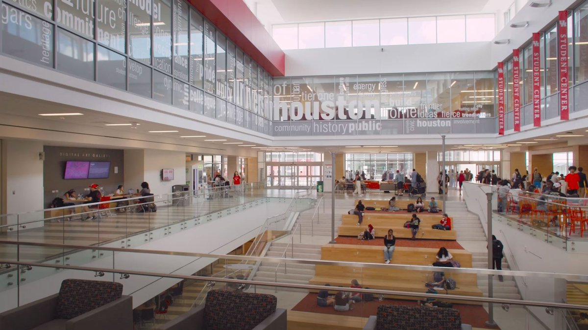 The University of Houston (UH), located in the heart of Texas' largest city, offers students a vibrant and dynamic campus experience. Known for its iconic Cullen Performance Hall and the stunning Lynn Eusan Park, UH blends modern innovation with a strong sense of Cougar pride.