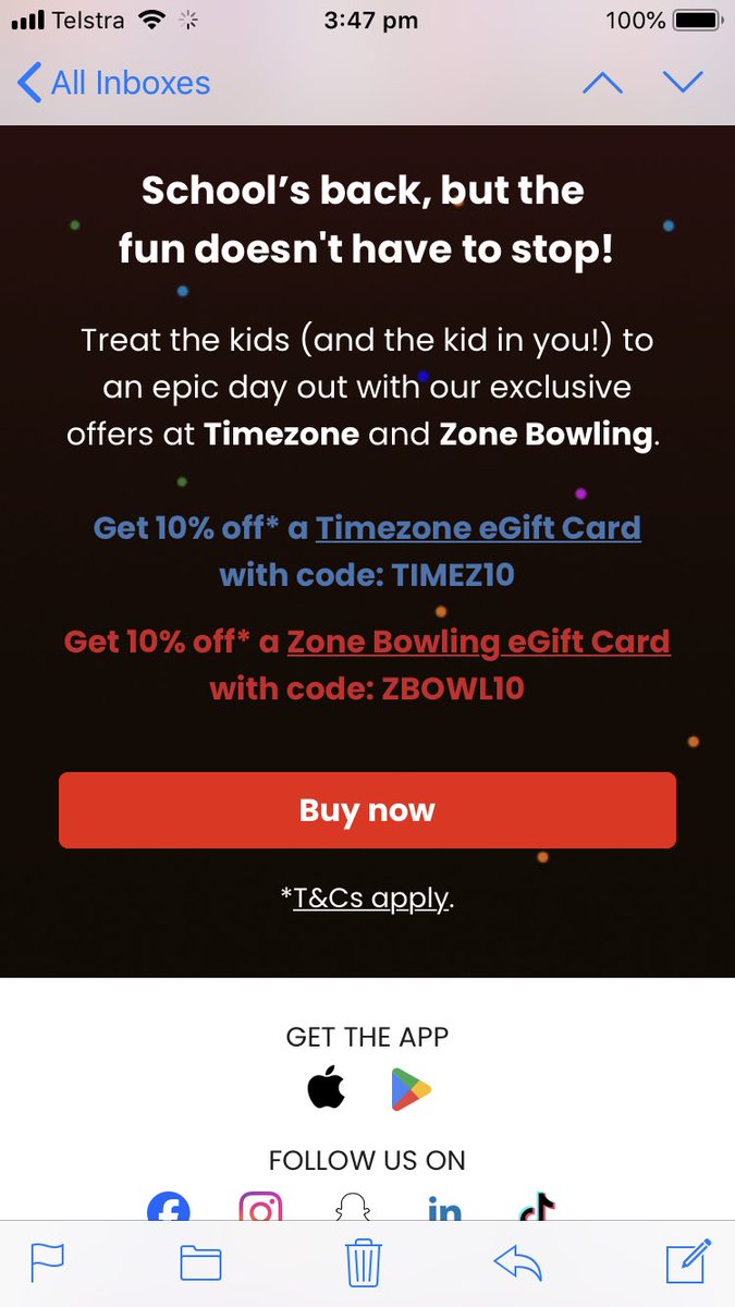 paulbrown73au's tweet image. @ozbargain @prezzee #timezone #zonebowling