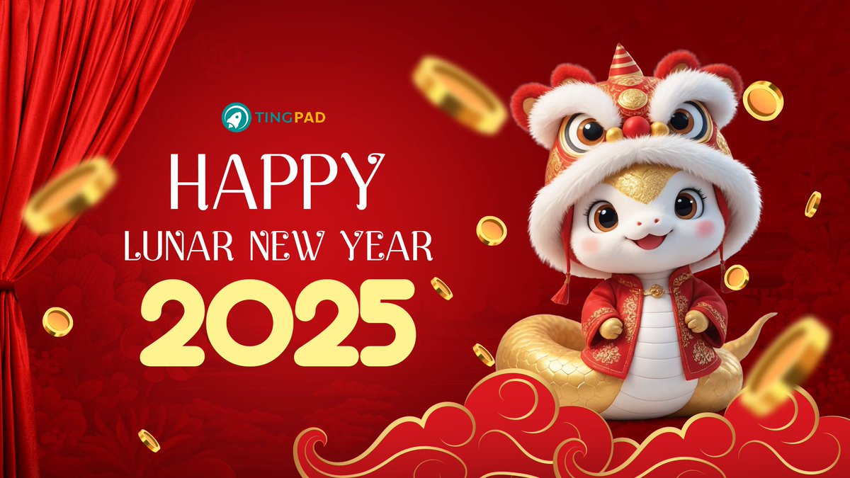 TingPadCrypto's tweet photo. 🎉 Lunar New Year 2025!

TingPad sends its best wishes to our community and partners!

🌟 Over the past year, thanks to your support, we have achieved remarkable milestones. 

💌 Wishing you a prosperous, thriving, and fulfilling new year! https://t.co/z1c3jqJIRM