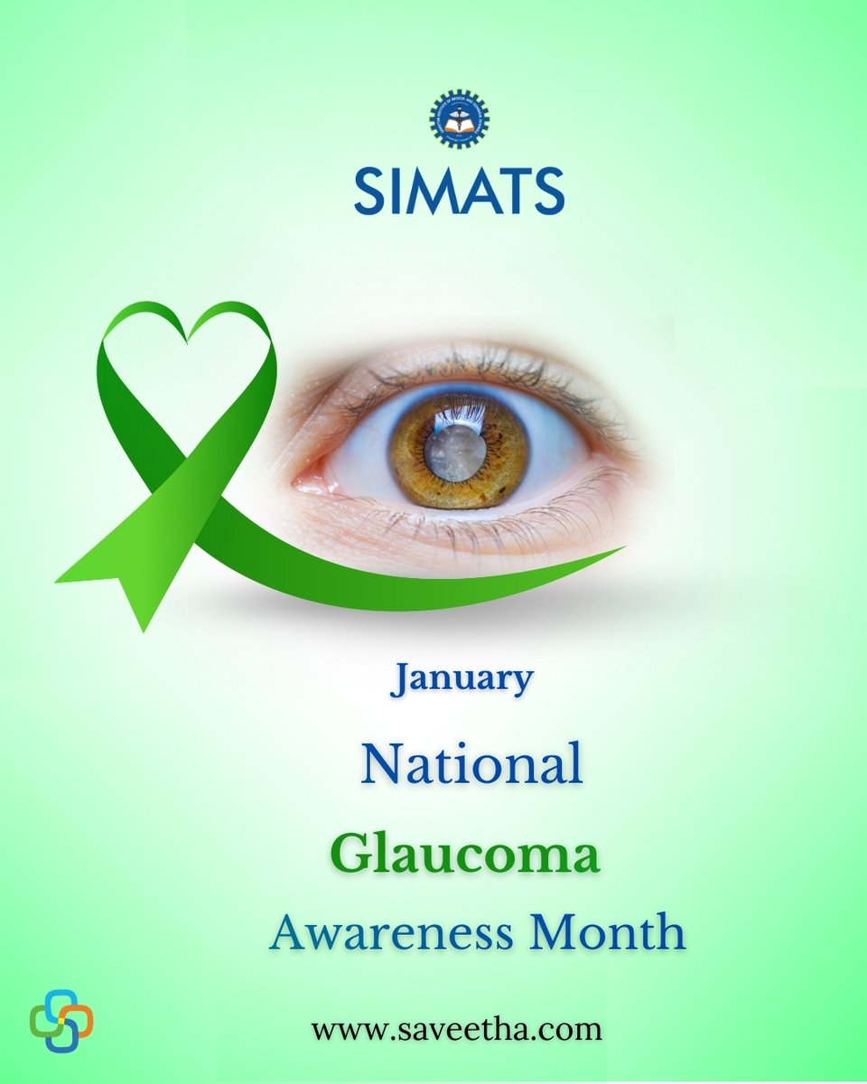 smc_simats's tweet photo. Glaucoma, known as the 'silent thief of sight,' can lead to irreversible blindness if untreated. It shows no early symptoms, but timely eye check-ups can protect your vision. Act today safeguard your eyes for a brighter tomorrow!
#SaveethaMedicalCollege #SaveethaSIMATS https://t.co/p4gM4FClw5