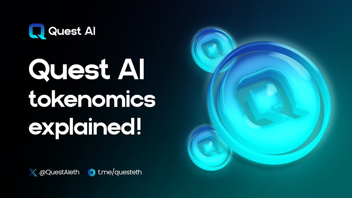 Quest AI Tokenomics Explained🔹

Here's everything you need to know about how our token distribution and tax structure works:

Total Supply: 10,000,000 

🔹 Private Sale: 10%  
🔹 Marketing Wallet: 10%  
🔹 Liquidity Pool: 80%

Tax Structure (4/4 Tax):

To maintain the long-term