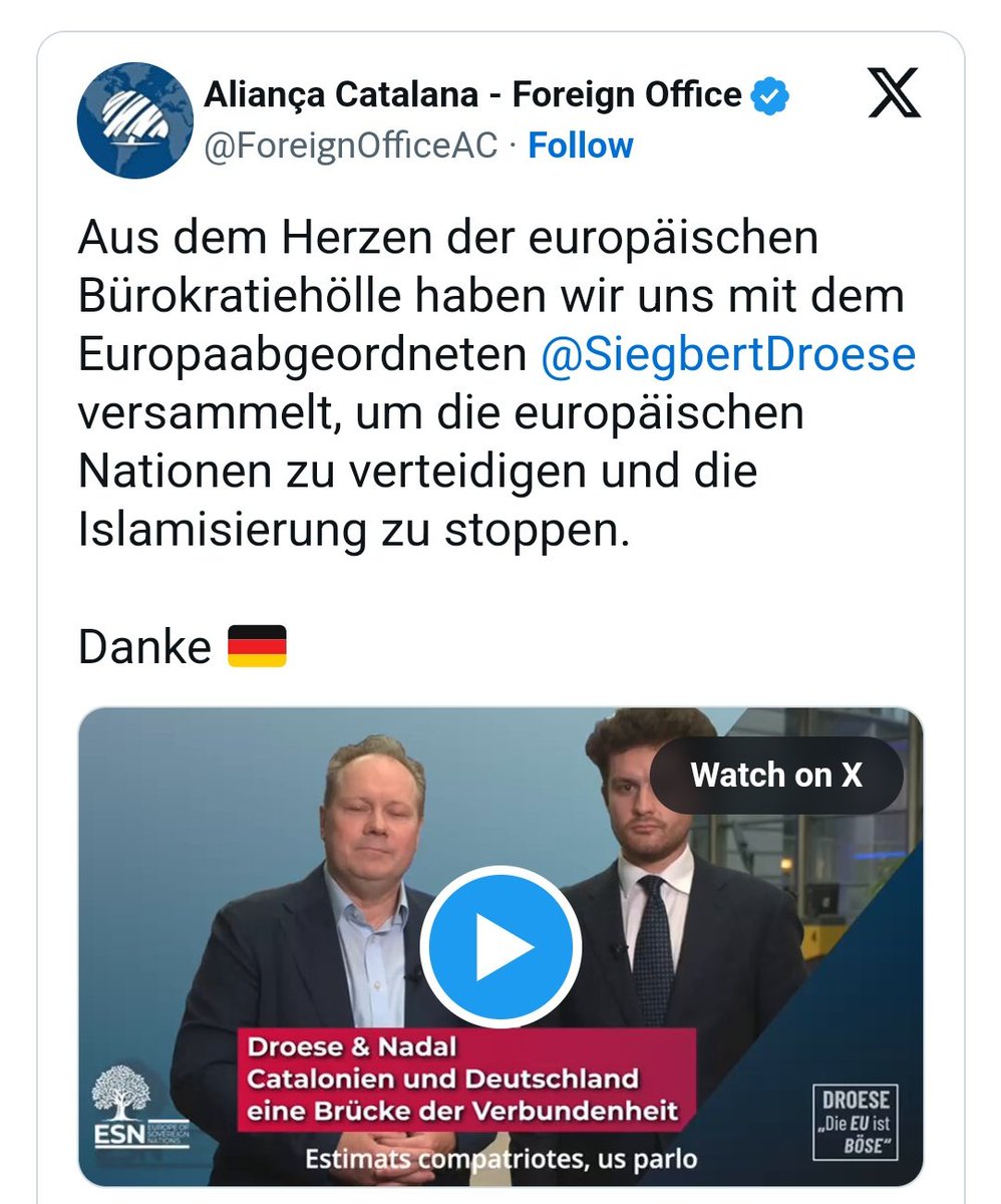 PopelRebel's tweet photo. @germa_nuria AC també felicita i té aliances amb AfD, partit alemany absolutament infiltrat per nazis. Per no dir que han estat condemnats per utilitzar en campanya eslògans històrics de les tropes d'assalt (SA) dels nazis. https://t.co/NJTsPFreAZ