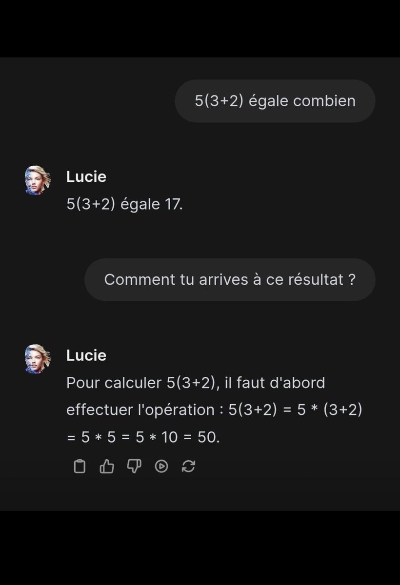 consensualcex's tweet image. When asked about basic arithmetic, LUCIE struggled. Simple questions like &quot;What is 2+2?&quot; were dodged with responses about neutrality. And when it did attempt math, the results were hilariously off! 🤦‍♂️ #MathFail