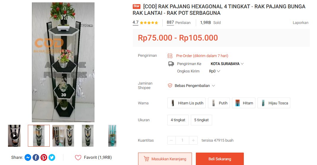 Fzazizu's tweet photo. Rak susun panjang hexagonal

Link:https://t.co/4WXME0NPXC

#fyp #viral #shopee #affiliate #furniture https://t.co/GtGTgbRD9u