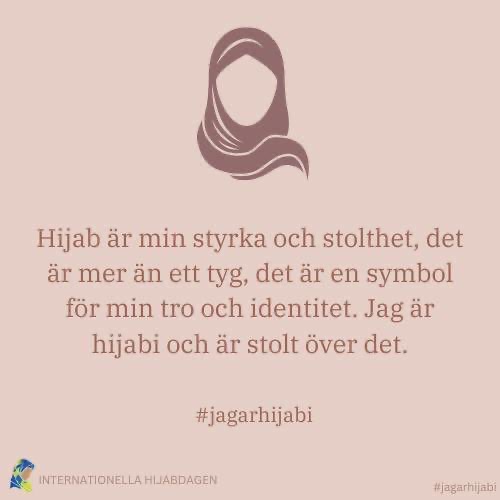 JagArHijabi's tweet image. ”Hijab är min styrka och min stolthet” #jagarhijabi #worldhijabday #hijabisunsilenced #islam