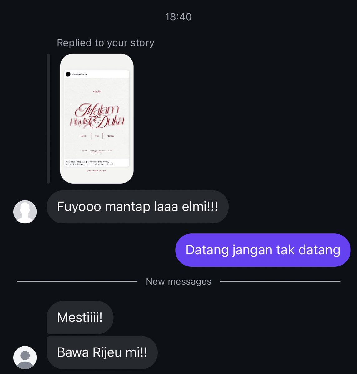 Kemain tau <a href="/rijeumy/">Rijeu Band</a> ada permintaan.