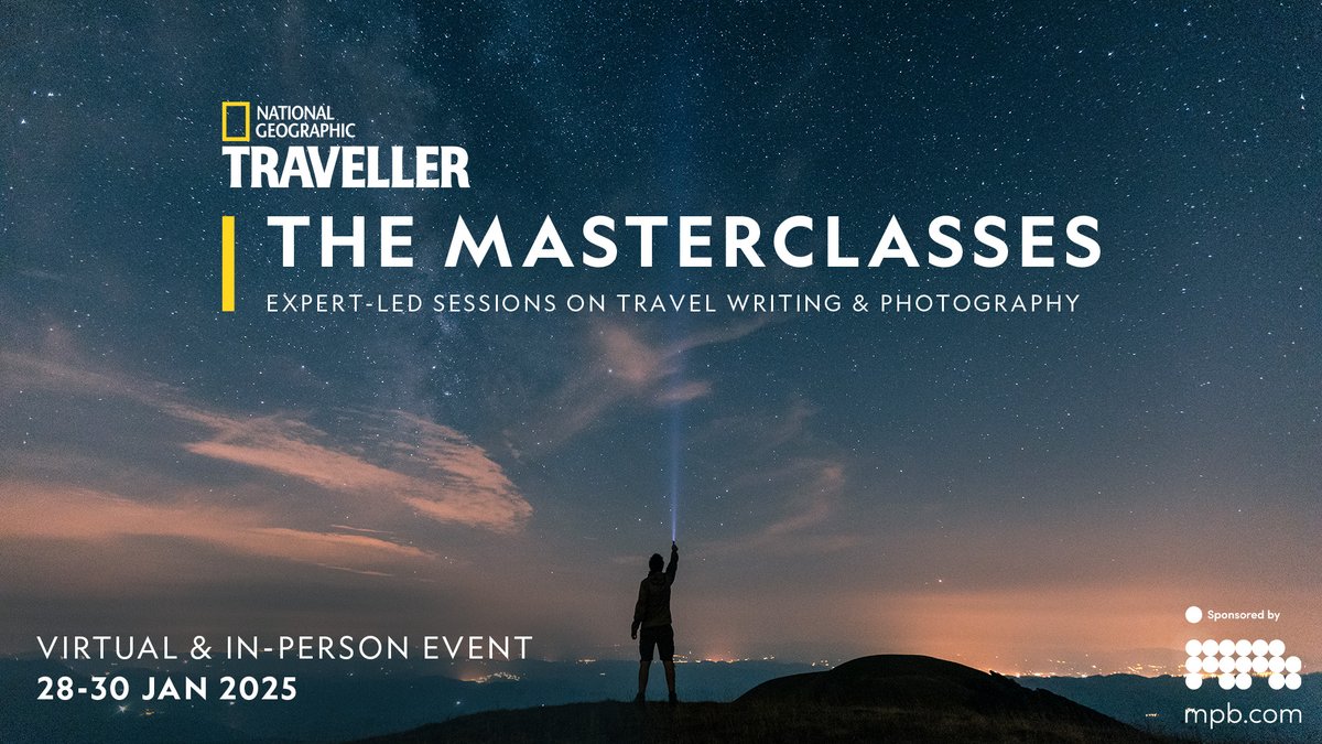 See you there! Masterclasses by National Geographic Traveller (UK), workshops for budding travel writers and photographers online tonight &amp; tmrw. Plus, in-person 30 Jan, with chance to meet the magazine’s senior team &amp; like-minded travellers: bit.ly/4hyG82k