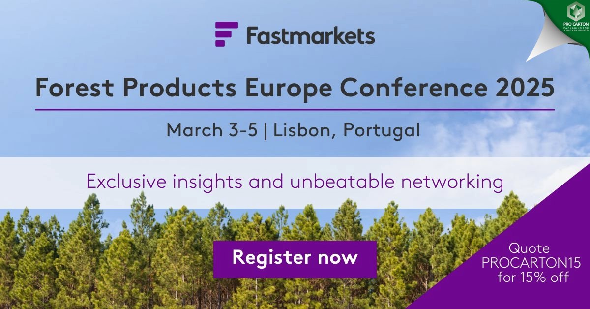 Pro_Carton's tweet image. 🌍✨ Pro Carton is heading to Lisbon for the 27th @FastmarketsFP Forest Products Europe Conference! 

🗓️ March 3-5, 2025
👥 300+ industry leaders  
🎙️ 50+ speakers 
🍷 Networking events and more
 
📍See you in Lisbon!   

fastmarkets.com/events/fastmar…

#ProCarton #Fastmarkets