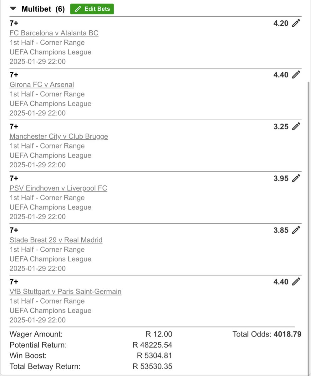 PunterJmerco's tweet photo. ⛳️𝟏𝐬𝐭 𝐡𝐚𝐥𝐟 𝟕+ 𝐜𝐨𝐫𝐧𝐞𝐫𝐬⛳️

Code: X8CEE51F5
kick off: 22:00

🚨𝑹𝒆𝒕𝒘𝒆𝒆𝒕𝒇𝒐𝒓 𝒐𝒕𝒉𝒆𝒓𝒔💰🔄

🔞+|𝕋&amp;ℂ'𝕤 𝕒𝕡𝕡𝕝𝕪

NB: Don’t say I didn’t share when i Boom Big🤞🏾🤞🏾🤞🏾🤞🏾💥💥. https://t.co/LmYWK7pKJ9