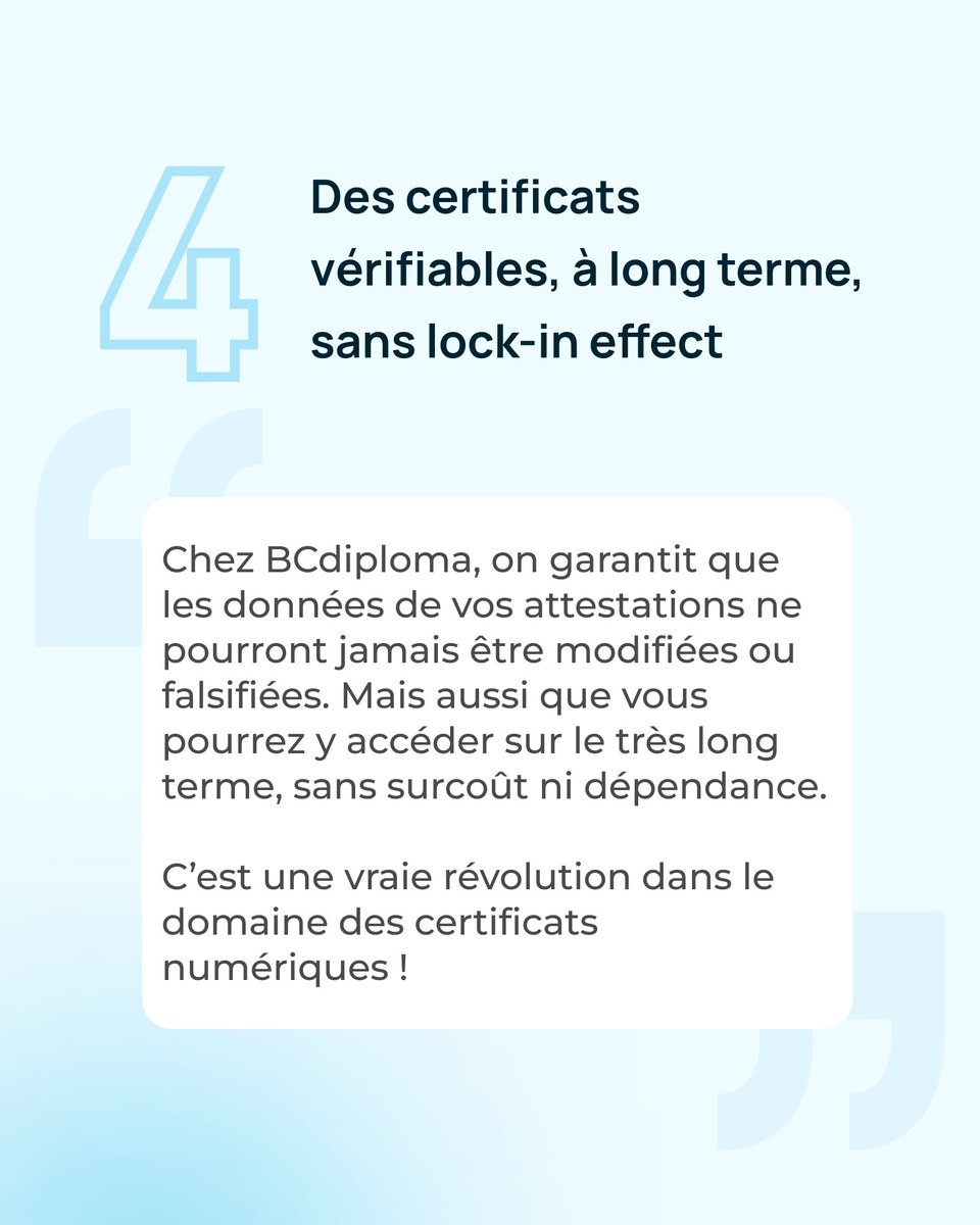 BCDiploma's tweet photo. 🎓 Paroles d’Expert | Vincent Langard, CTO de BCdiploma, partage sa vision sur la sécurité et la pérennité des certifications numériques.
👉 Découvrez comment la blockchain garantit des attestations infalsifiables, durables et sans lock-in effect. https://t.co/MFHlBefP0f