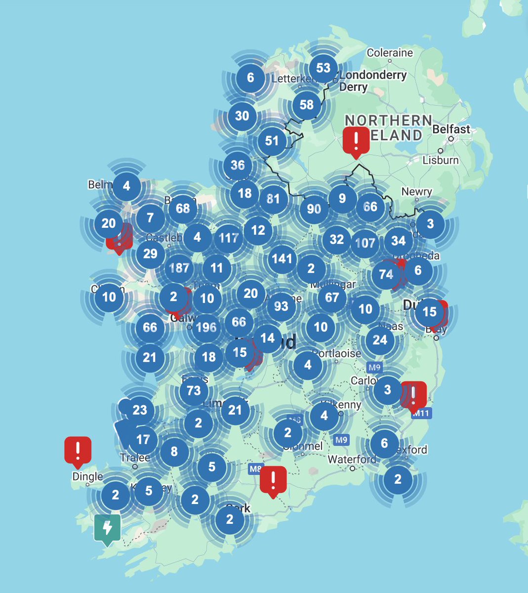 IrelandAlerts's tweet image. 😱 Into a 5th day with power out for so many people!

We were back on our 3rd day!

Really feeling for people who have no source of water and no heating

Pic by esb powercheck and nie networks

#StormÉowyn will be remembered for a very long time!

#ireland #meteireann #esb