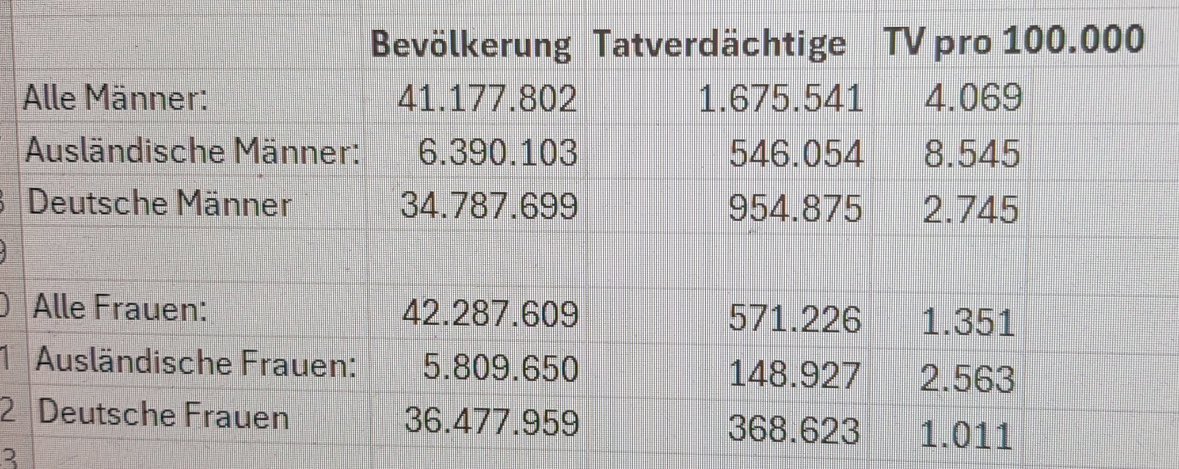 philosophismus's tweet photo. Du würdest einen muslimisch dominierten Staat bevorzugen? Die Chance, dass du als Frau von einem Migranten draußen vergewaltigt wirst, ist wesentlich höher, als das dich ein Deutscher überhaupt schief anschaut. 

Dir ist klar, dass ausländische Frauen fast so kriminell sind wie deutsche Männer?