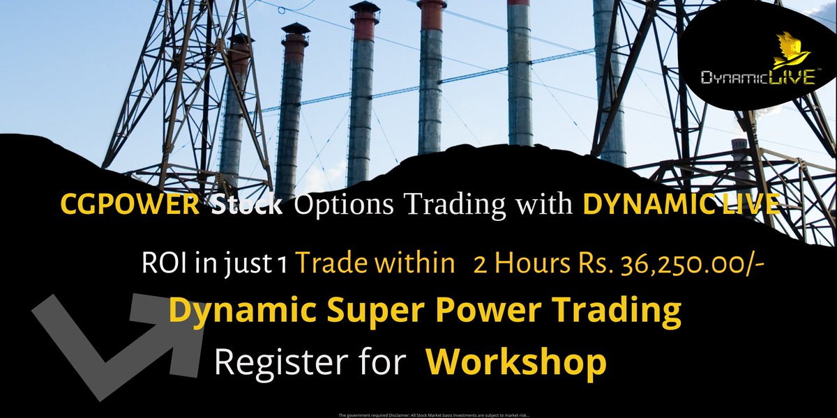 CGPOWER Monthly PUT Options Trading with Dynamic Live
Total Investment: 18,125/-
Within 2 Hours Rs. 36,250/-ROI per lot

Email id: enquiry@dynamiclive.in
Website: dynamiclive.in

#CGPOWER #stockmarket #index #dovemangroup
Dynamic Super #trading #power #super  #dynamic