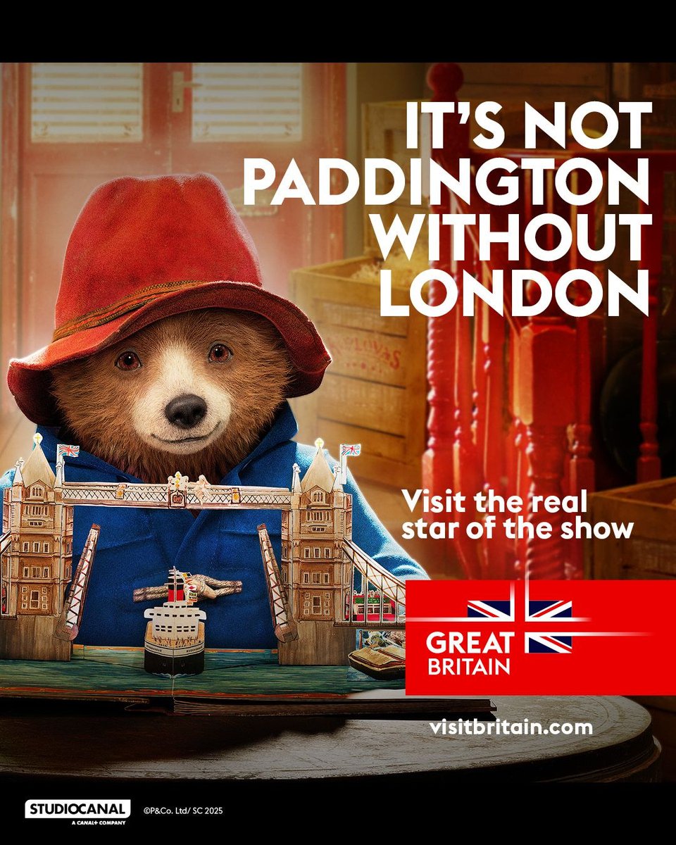 VisitBritain Biz (@visitbritainbiz) on Twitter photo NEWS:📰#Britain's the #STAR of the show as we launch our global 'Starring GREAT Britain' screen tourism campaign - with a little help from some familiar faces😉<a href="/paddingtonbear/">Paddington</a>
Press release: bit.ly/4h9eAkb
Pic credit: VisitBritain/STUDIOCANAL NEWS:📰#Britain's the #STAR of the show as we launch our global 'Starring GREAT Britain' screen tourism campaign - with a little help from some familiar faces😉<a href="/paddingtonbear/">Paddington</a>
Press release: bit.ly/4h9eAkb
Pic credit: VisitBritain/STUDIOCANAL