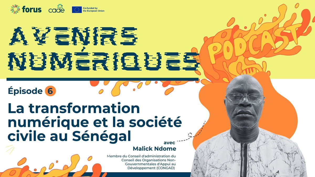🎙️Aujourd’hui, nous recevons Malick Ndome, membre du conseil d'administration du CONGAD au Sénégal. Ensemble, nous explorons l’impact du numérique sur la société civile et l’espace civique au Sénégal. soundcloud.com/user-975127425…
