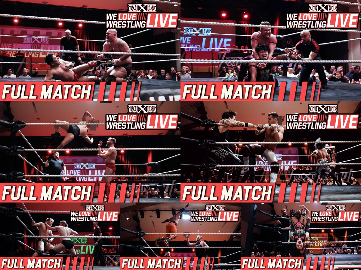 wXw Germany (@wxwgermany) on Twitter photo Matches von wXw #WeLoveWrestling LIVE in Mendig – Jetzt auf YouTube und #wXwNOW verfügbar!
Du konntest nicht live bei wXw We Love Wrestling LIVE in Mendig dabei sein? Keine Sorge, wir haben großartige Neuigkeiten für dich! Die spannenden Matches des Events sind jetzt auf YouTube Matches von wXw #WeLoveWrestling LIVE in Mendig – Jetzt auf YouTube und #wXwNOW verfügbar!
Du konntest nicht live bei wXw We Love Wrestling LIVE in Mendig dabei sein? Keine Sorge, wir haben großartige Neuigkeiten für dich! Die spannenden Matches des Events sind jetzt auf YouTube