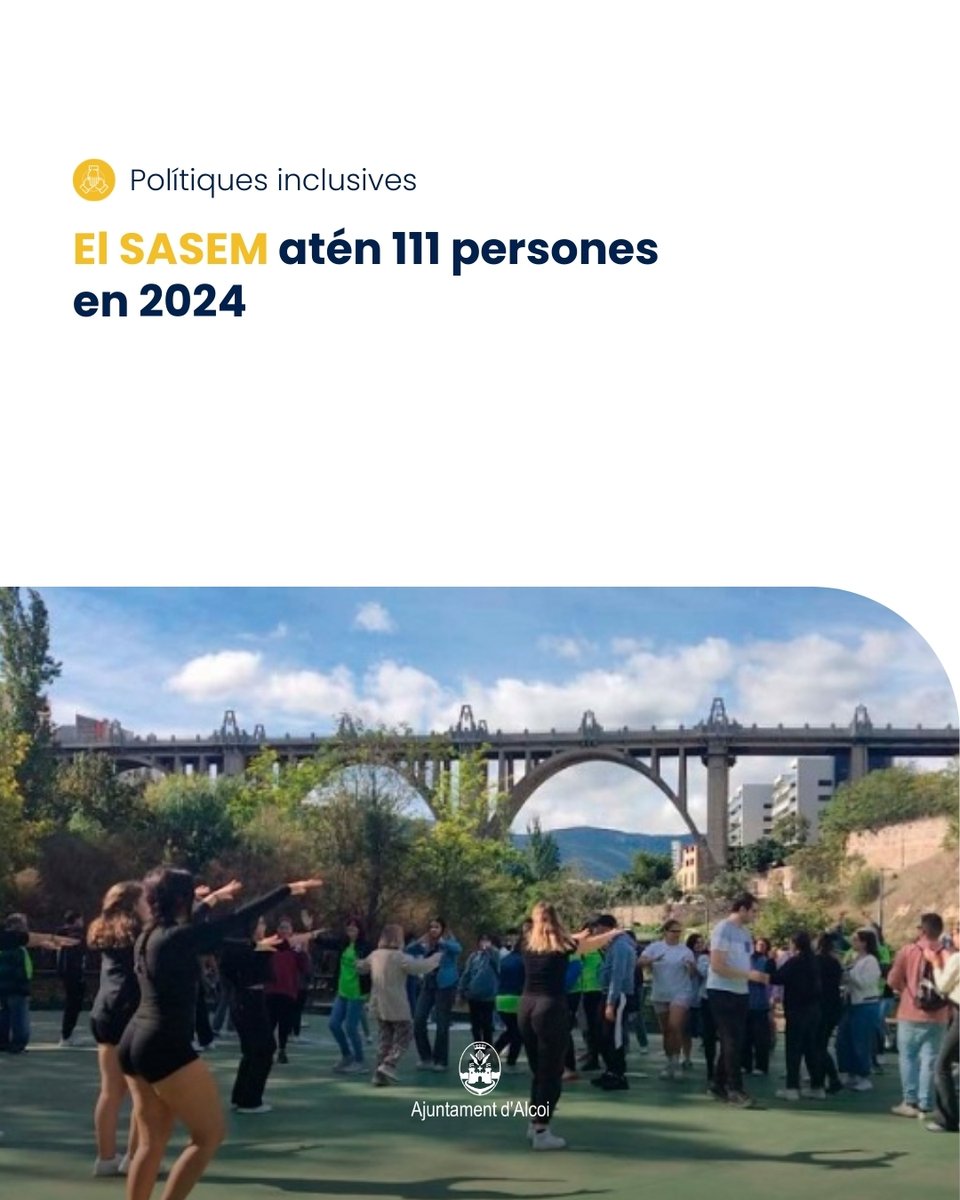 🙌 Es presentat el balanç anual del Servei d'Atenció i Seguiment per a la Malaltia Mental (SASEM), destacant el seu gran impacte en la comunitat i la promoció de l'autonomia personal de les persones usuàries

🔗alcoi.org/ca/portal/noti…

#Alcoi #AlcoiVIu #SalutMental #Inclusió
