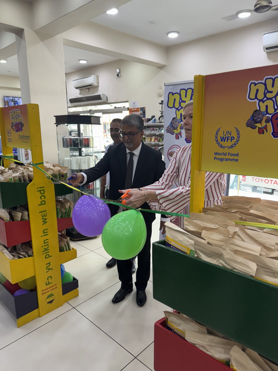 AlanAwimbo's tweet image. We are excited to announce that Nyam Nyam Pap is now available at Choithrams Supermarket and Choithrams Memorial Hospital, retailing at only SLE 50 per 750g sachet! 

Nyam Nyam Pap is Sierra Leone’s first locally produced fortified complementary food, developed by WFP-supported…