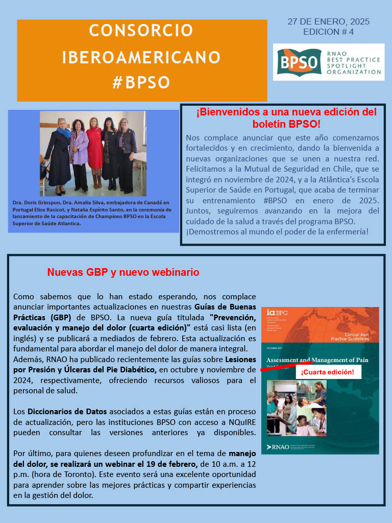 We've successfully completed <a href="/RNAO/">RNAO</a>'s #BPSO training 🎉
Today we met at the Ibero-American Consortium and together we will continue to improve healthcare, showing the world the power of nursing!
#RNAO <a href="/DorisGrinspun/">Dr. Doris Grinspun 🇨🇦 RN, PhD, FAAN, O.ONT</a> <a href="/AmaliaSilvaG/">Amalia Silva</a>