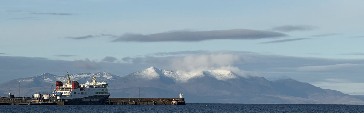 scophill's tweet photo. @CalMacFerries Wee shot of Glen Sannox at Troon this morning! https://t.co/voUToO6CXa