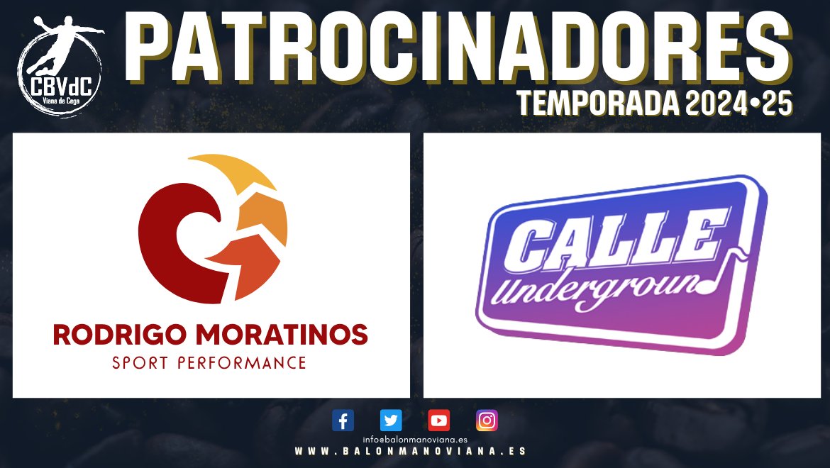 PATROCINADORES DE LA SEMANA: 
- Esta semana reconocemos el esfuerzo de dos grandes aliados:
* RODRIGO MORATINOS SPORT PERFORMANCE 
* CALLE UNDERGROUND <a href="/CalleUnder/">Calle Underground</a>