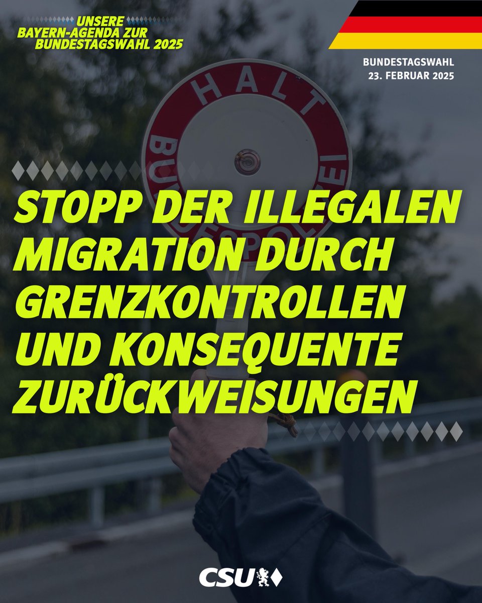 #Deutschland braucht endlich einen grundlegenden Kurswechsel in der #Migrationspolitik! Die unkontrollierte Zuwanderung überfordert unser Land und gefährdet die #Sicherheit der Bürger. Wir wollen die Kontrolle zurückgewinnen, illegale Migration stoppen, Grenzkontrollen an allen