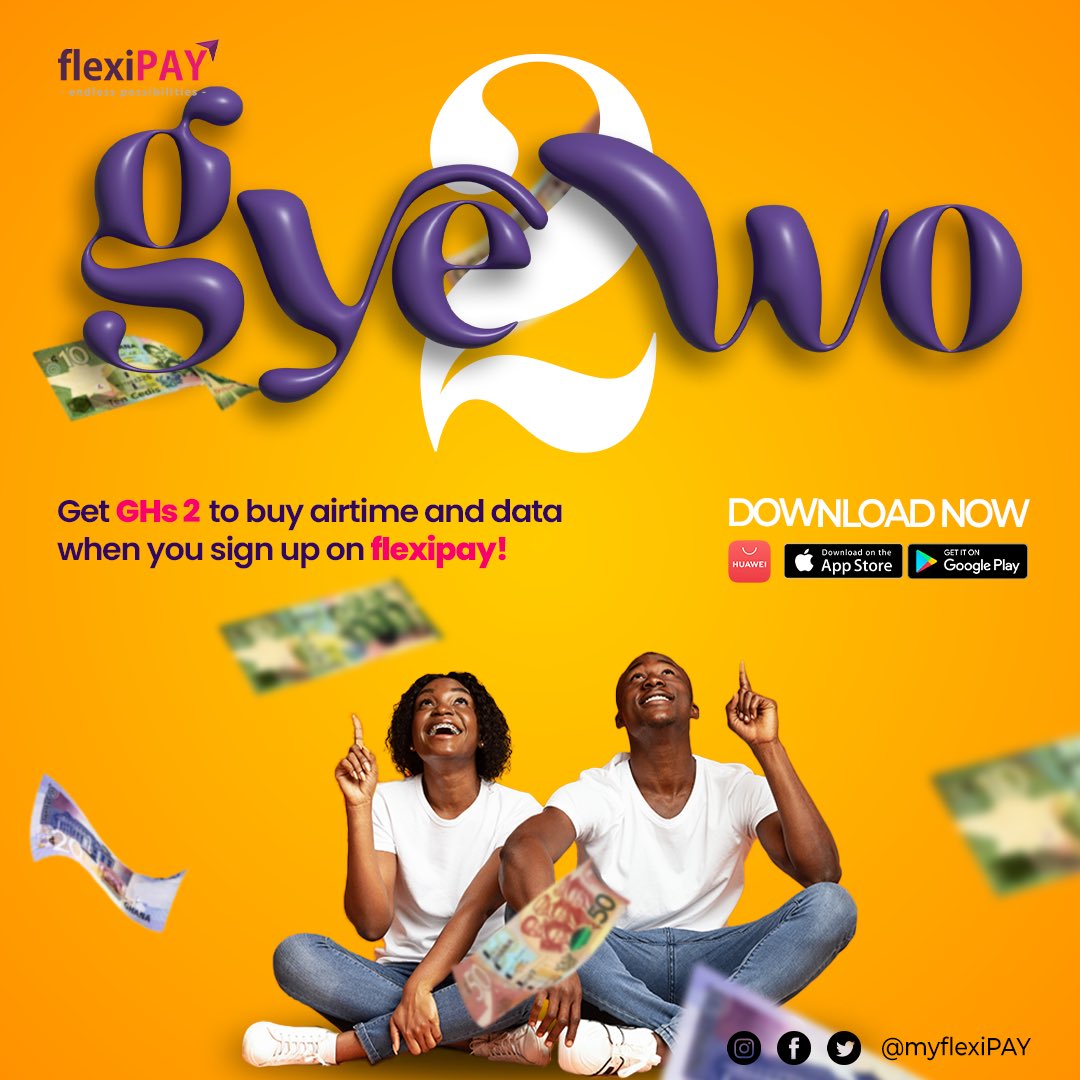 Get two 2 cedis when you download <a href="/myflexiPAY/">flexiPAY</a> nice app for top ups , transfers and many more  #Flexipay

Download link : myFlexipay.com/share