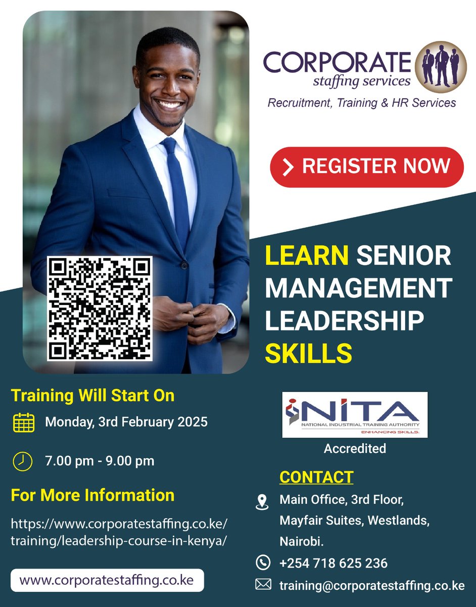 KenyaRecruiters's tweet image. #leadershipcourse #leadershipskills #upskill