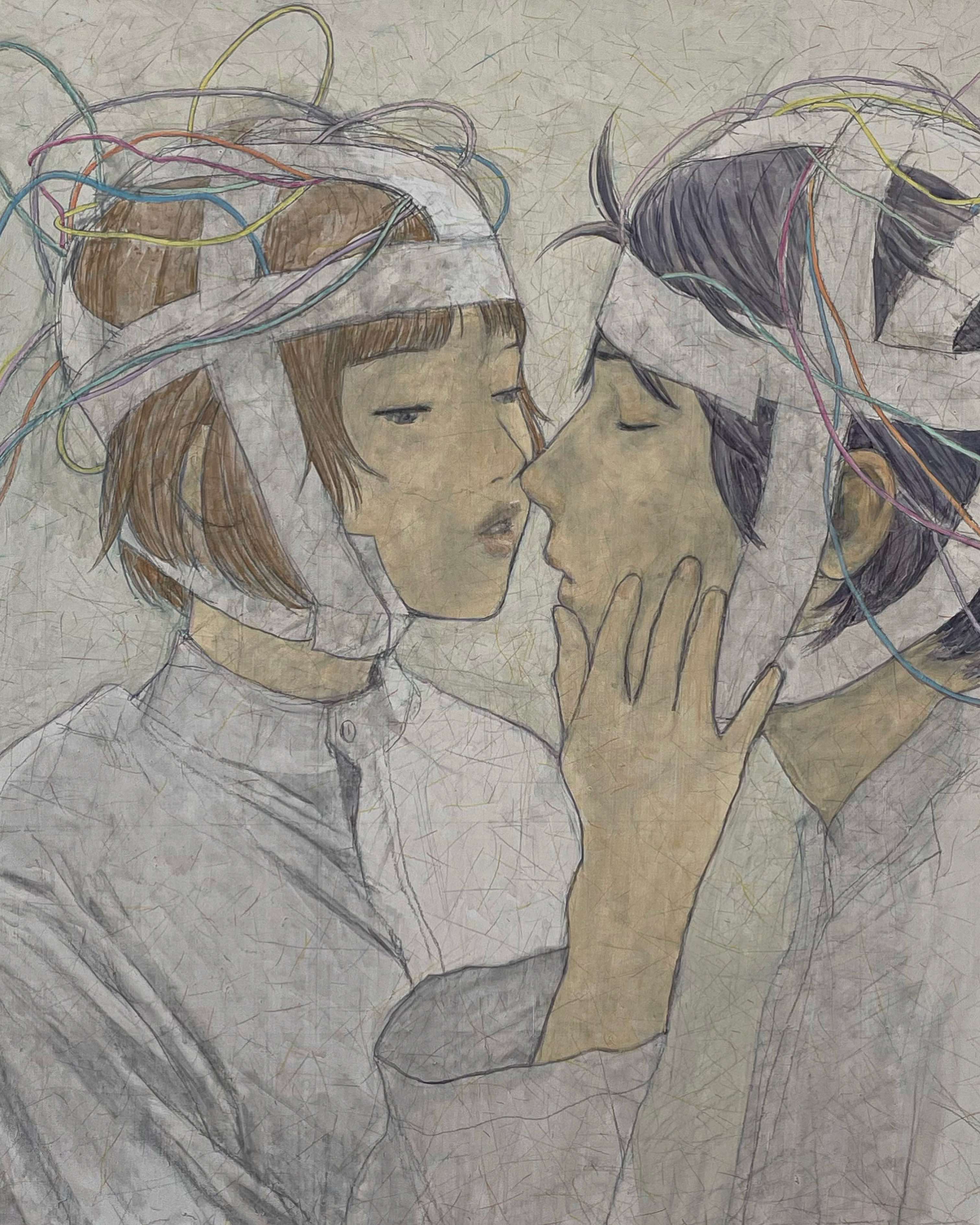 海老原昭治画伯-直筆-古都の梅-