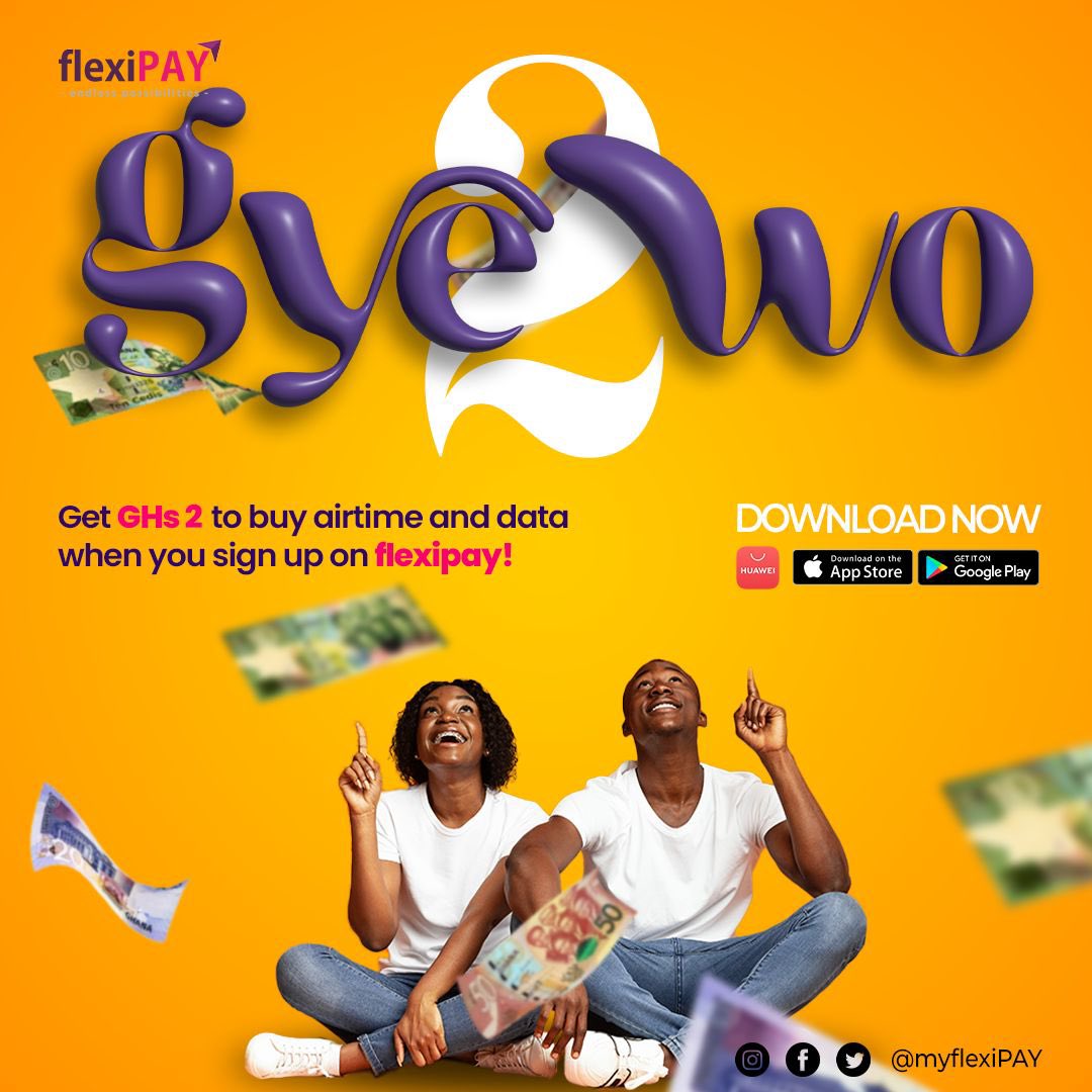 Charley I just found the best app to make transactions easier and simple with less taxes guys. Get 2 cedis airtime anytime you download the <a href="/myflexiPAY/">flexiPAY</a> . You guys for look sharp register #flexipay
