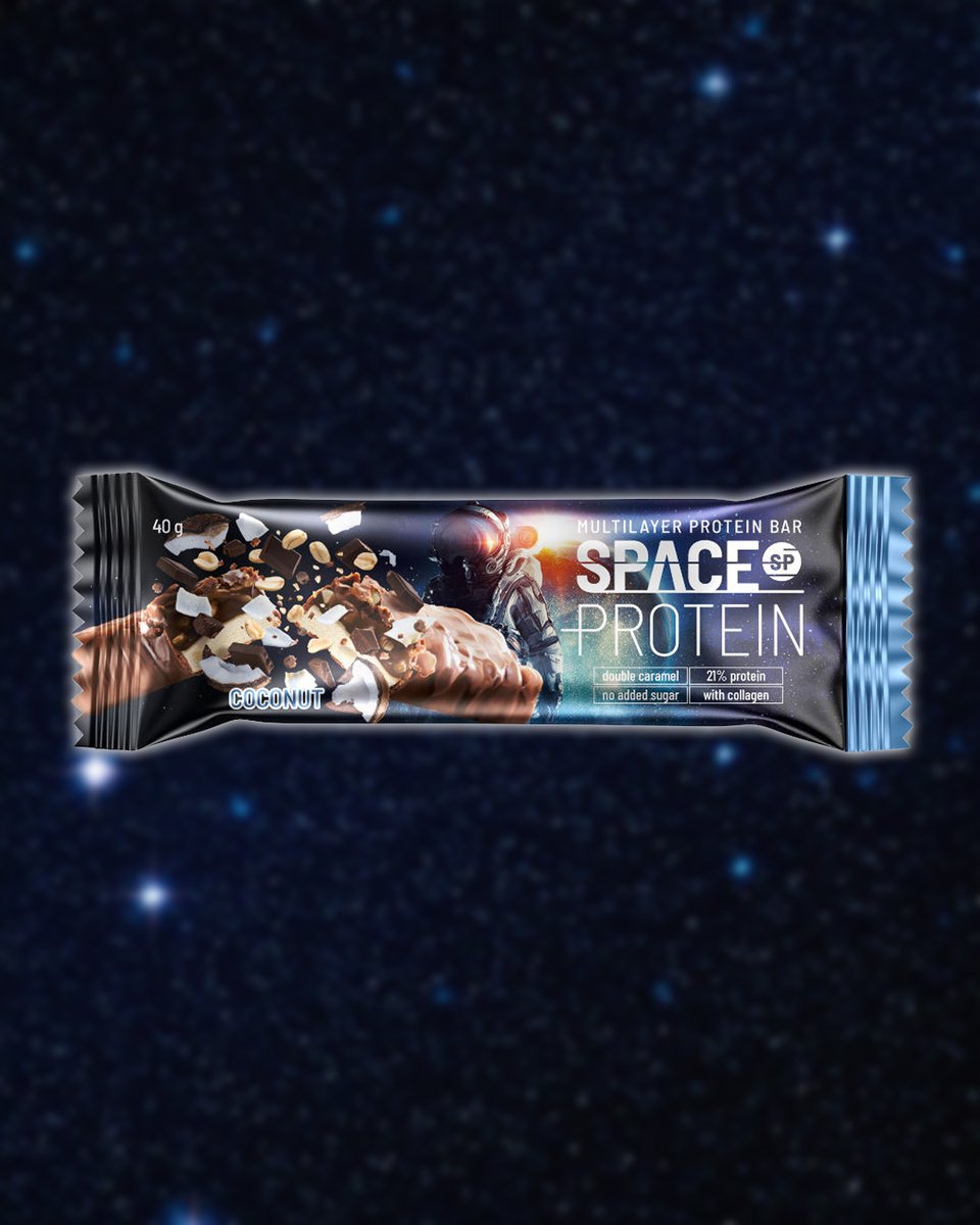 aperitivossnack's tweet photo. 💪 Ponte fuerte y disfruta en cada bocado con Space Protein

Deliciosas barritas con un extra de proteínas, sin azúcares añadidos y colágeno 🚀

Encuéntralas en #Canarias de la mano de 
#AperitivosSnack

#FabricamosYDistribuimosEmociones https://t.co/OgkoWlgHNW