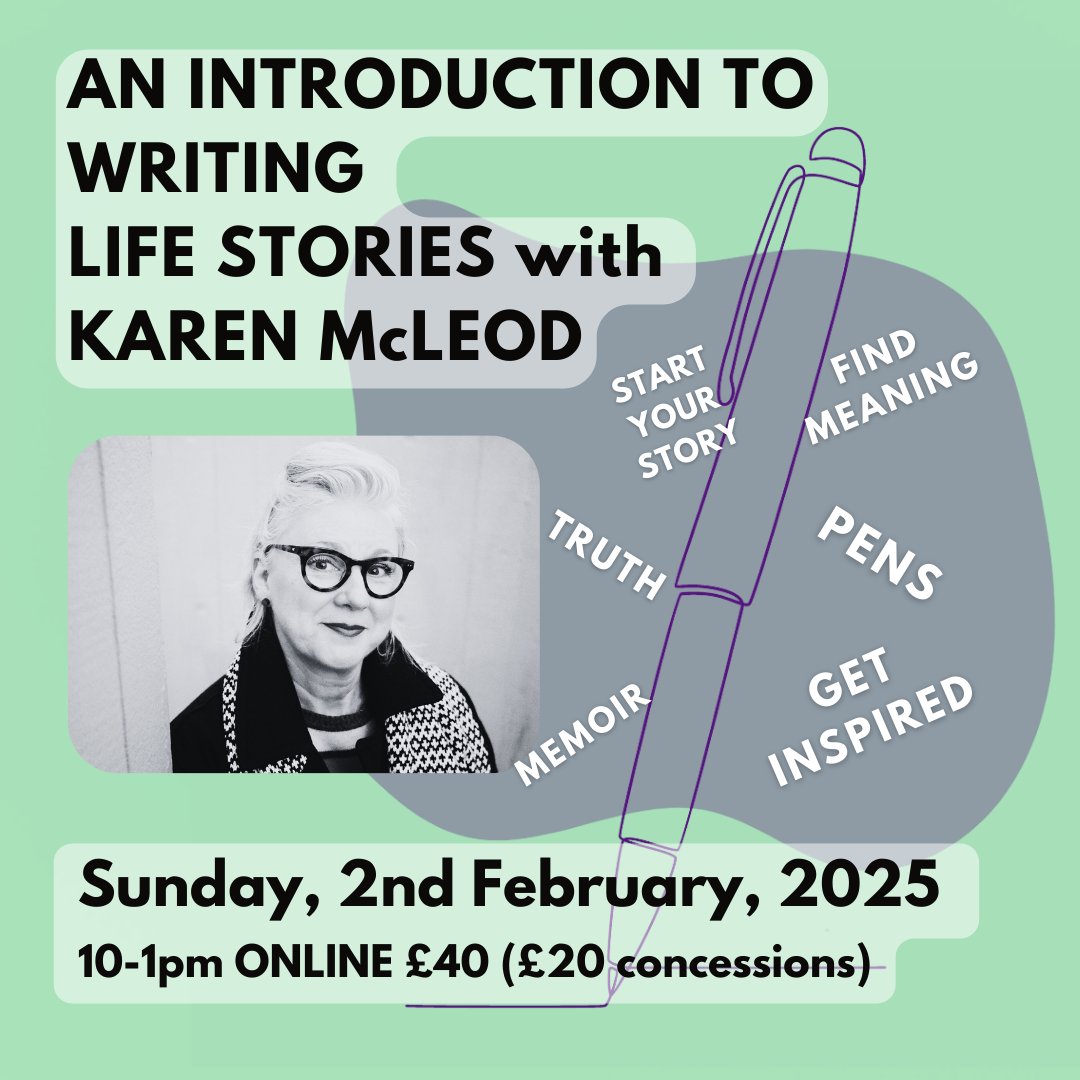 🖊️Do you want to write creatively using your life stories as material? Well, join me this Sunday 2nd Feb 10am-1pm online for a live w/shop to inspire and get your creativity sparking - 3 places left!⚡️
More details here: outsavvy.com/event/24265/an…

#lifewriting #onlineworkshop