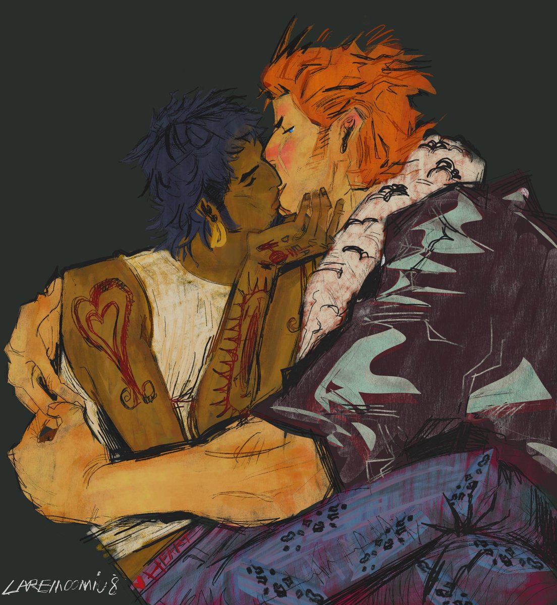 ATlarrex's tweet photo. #drakelaw scar kiss https://t.co/qNasd8qT2t