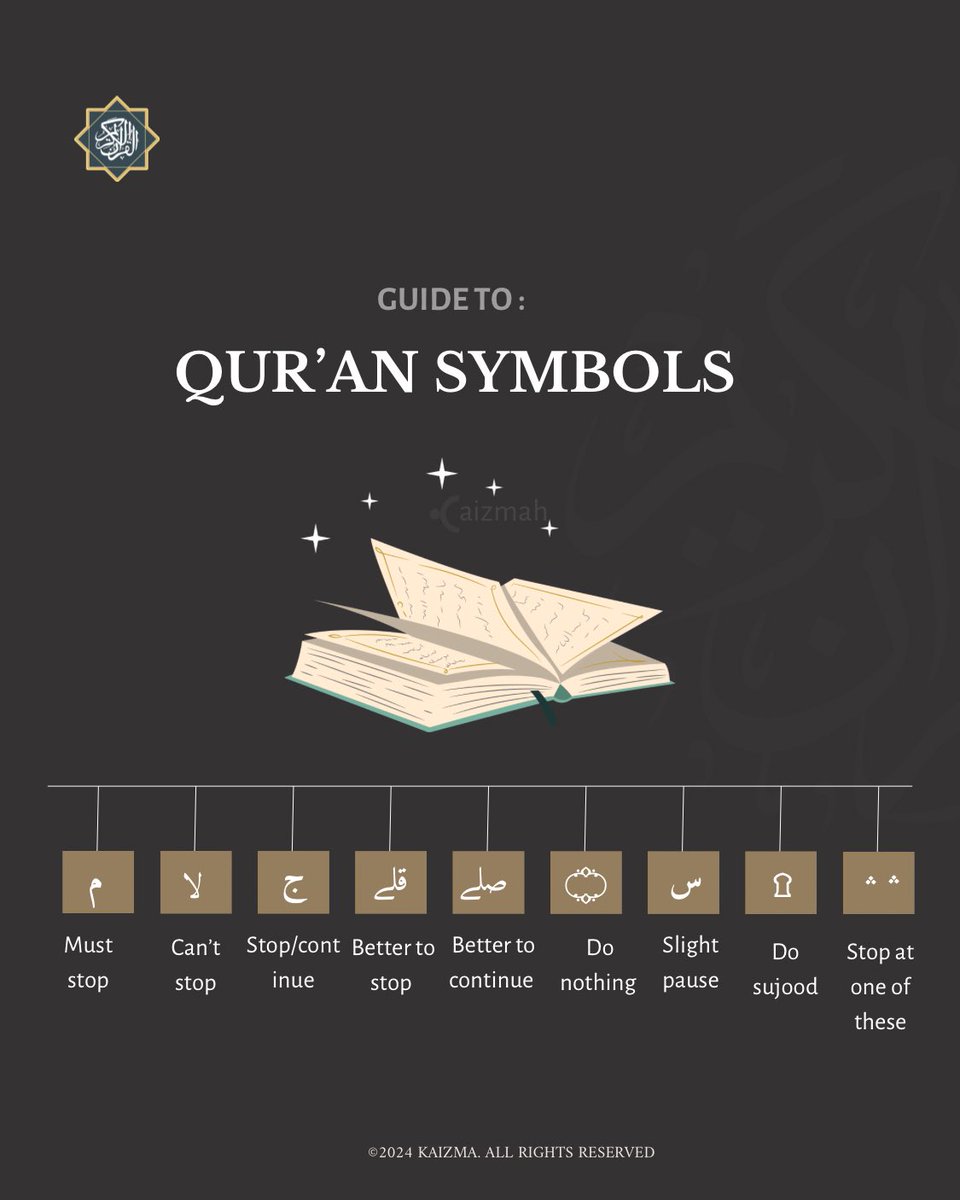 Guide to Qur’an symbols.

Retweet you and they will earn a reward.