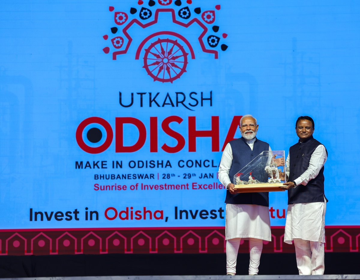 narendramodi's tweet image. ‘Utkarsh Odisha’ is a commendable effort to boost investment and economic growth in Odisha. I compliment the Odisha Government for this effort.