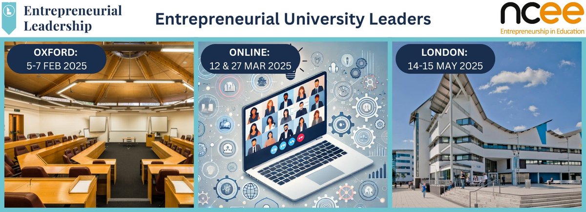Our Entrepreneurial University Leaders programme equips senior leaders to innovate, adapt, and lead transformational change. Build your entrepreneurial skills, expand your network, and gain insights from sector leaders.

🗓️ Sign up by 31st Jan! eu1.hubs.ly/H0g8btc0

#EUL25
