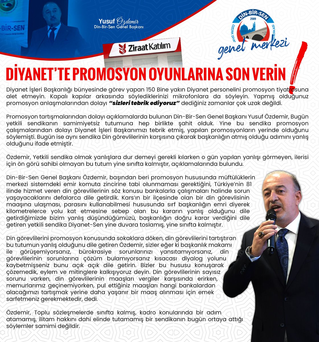 #dinbirsen #promosyon #toplusözleşme #diyanetişleribaşkanlığı #diyanetpersonel