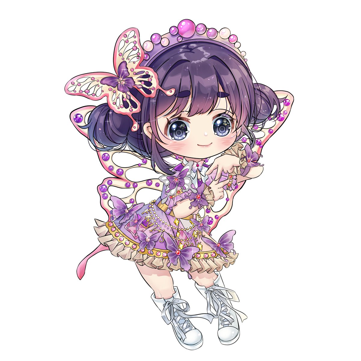 Nakagawa Luna ~ FRUITS ZIPPER

ふるっぱーの新しい蝶の衣装、めちゃくちゃNew Kawaiiじゃないですか！微妙なデザインの違いがいいアクセントになっていて、個性が表れていて可愛いです。団子のヘアスタイルも最高！るなぴもこのイラスト、可愛いって思ってくれたら嬉しいな。

#仲川瑠夏 #ふるっぱー