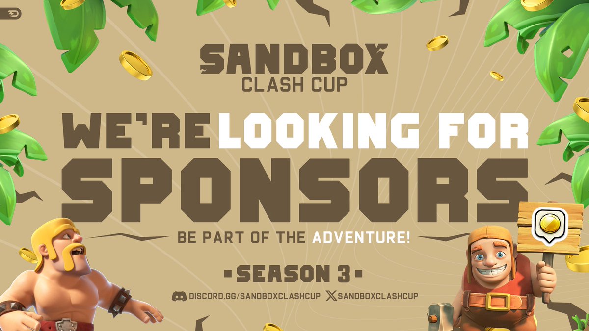 Sandbox Clash Cup (@sandboxclashcup) on Twitter photo 🏝️ATTENTION EVERYONE!!!🏝️
-
-
As we prepare for our upcoming season we are looking for sponsors and donors to join us in the action!
-
-
We have big things planned for our players this next season and would love to bring new and upcoming communities along for the ride! 
-
-
Send 🏝️ATTENTION EVERYONE!!!🏝️
-
-
As we prepare for our upcoming season we are looking for sponsors and donors to join us in the action!
-
-
We have big things planned for our players this next season and would love to bring new and upcoming communities along for the ride! 
-
-
Send